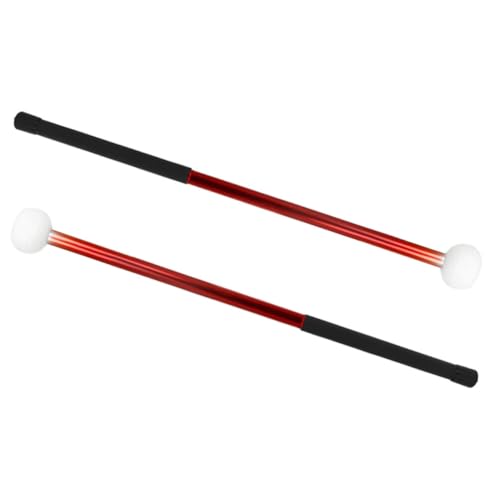 Baquetas para batería BESPORTBLE Natural de aleación de aluminio con punta de fieltro, para principiantes y práctica, color rojo miniatura 5