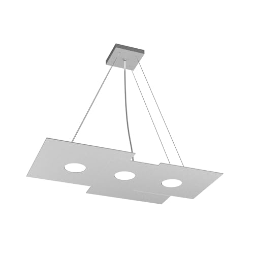 Suspension moderne Toplight en métal gris pour illuminer le salon
