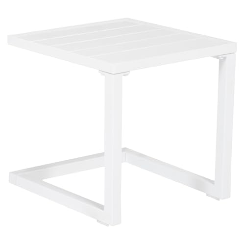 Happy Garden Table d'appoint Barbados en Aluminium Blanc