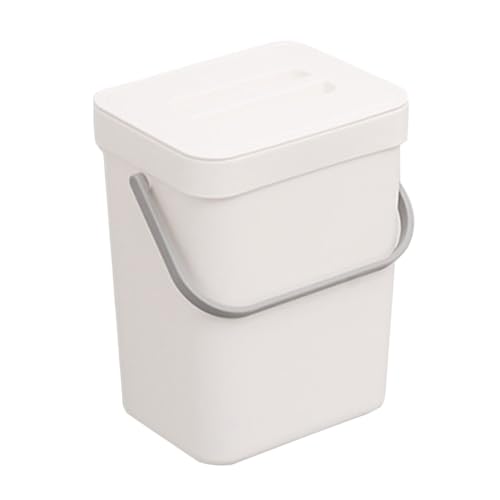 Caneca de basura de pared con tapa 3L plástica blanca