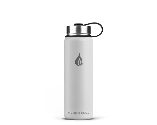 Image of HYDRO CELL Stainless Steel Insulated Water Bottle with Straw - For Cold & Hot Drinks - Metal Vacuum Flask with Screw Cap and Modern Leakproof Sport Thermos for Adults (Frost 24oz)