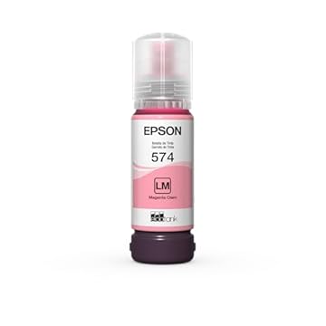 Garrafa De Tinta Original Epson Ecotank T574 Magenta Claro Fotográfica - T574620