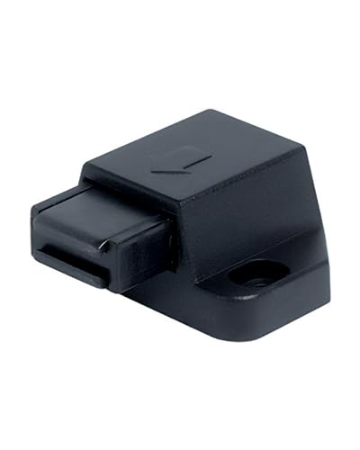 Gedotec Magnet-Druckverschluss für 1-flügelige Glastüren & Möbel | Doppel-Schnäpper Haftkraft 1,8 kg | Magnet-Schnäpper schwarz | Push-top Open Schnäpper zum Schrauben | 2 Stück - Druckschnäpper Glas