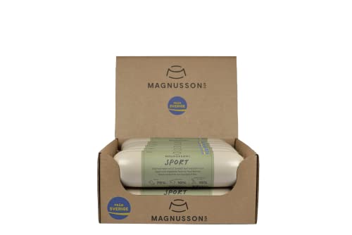 MAGNUSSONS Sport (12 x 650 G) | Geeignet für Welpen, Junghunde und Erwachsene Hunde Aller Rassen | Alleinfuttermittel | Dampfgegart | enthält frisches Fleisch vom Rind und Schwein