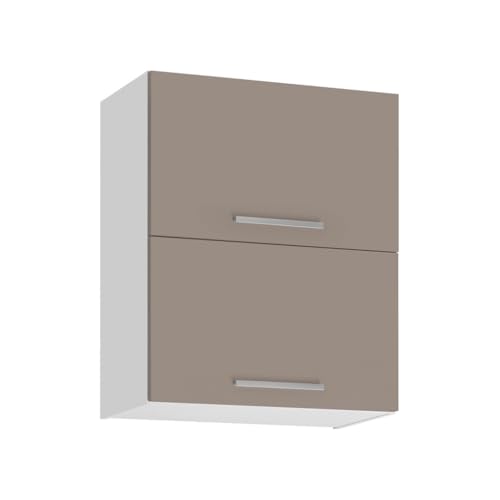 Deconation Meuble Haut Double De Cuisine Salma - Taupe/Blanc - L 60 X H 72 Cm