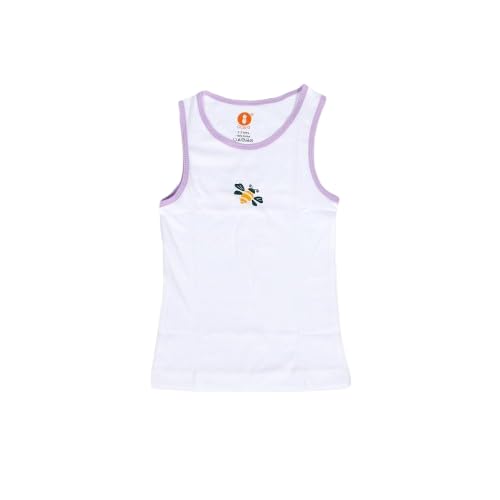 Ooka Baby Soft Cotton Girls Vest (Pack of 3) | 100% Cotton Sleevless Inner Wear for Girls | White | 4-5Y