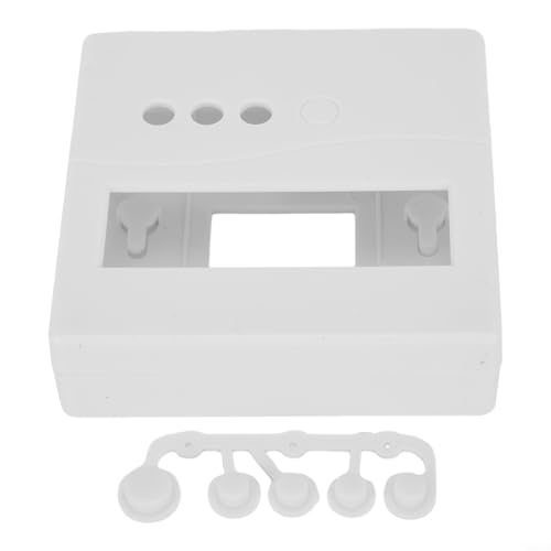 Enclosure Plus Project Box Tubo eléctrico Lcd1602 con pantalla de panel de 86 mm, botones de 6 mm para kits de probador de medidores electrónicos y módulos de plástico Nixie, color blanco