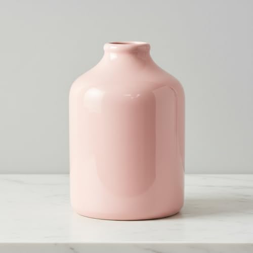 Sunddo Pink Ceramic Vase, 7 Inch