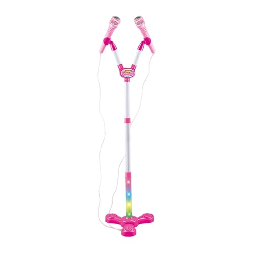 Micrófono para niños con trípode, máquina vocal con luz colorida, máquina de karaoke para niños, para niños pequeños fiesta de cumpleaños en casa escuela eventos vacaciones actuaciones juego