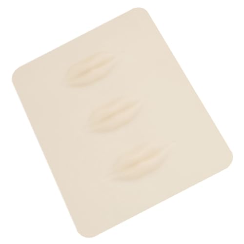 EXQUIMEUBLE Piel de Silicona para Práctica de Tatuaje de Labios Gruesa y Flexible Sensación Realista para Micropigmentación para Principiantes y Salones de Belleza Tono Piel