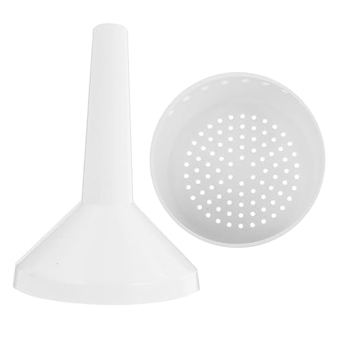 KICHOUSE 2pcs Filter Paper Filter Funnel Suction Filtration Funnel Buchner Filter Essential Oils Funnels Equipment Oil Strainer Funnel Mini Funnel Paper Funnel Vacuum Funnel White Plastic