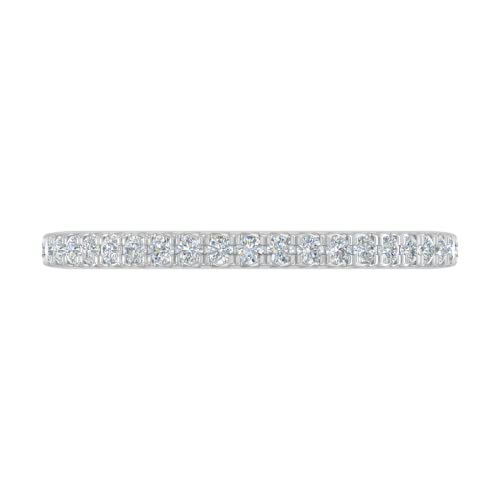 1/2 Carat Prong Set Diamond Ladies Eternity Ring in 14K Gold (I1-I2 Clarity)3