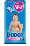 Pañales DODOT Talla 5 162 unidades (3 paquetes de 54 unidades) de 13 a 18 Kg
