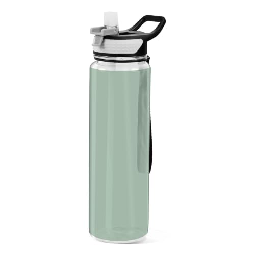 Image of voucong 32oz Avocado Green Water Bottle with Handle Tritan BPA-Free non toxic Water Jug with Handle for Gym Portable