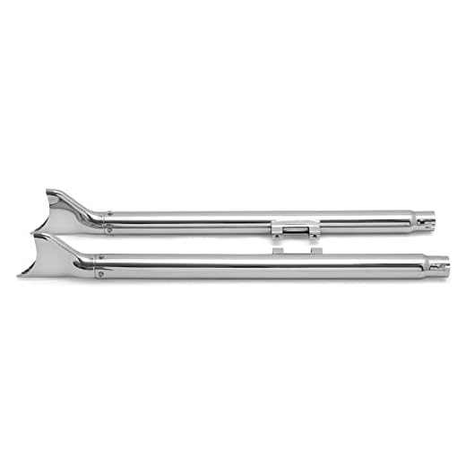 TARAZON Chrome 36 Inch Dual Slip-On Fishtail Exhaust Pipes for Harley Davidson Softail 2007-2017, Fatboy Deluxe Slim Springer Heritage Classic Breakout Night Train Cross Bones Heritage Softail