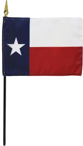 Texas - 4 in x 6 in State Stick Flag
