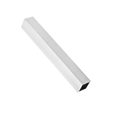 TA-VIGOR 6063 Aluminum Square Tube, 25mm x 25mm x 2mm Wall Thickness 300mm Length Seamless Straight Pipe Rectangular Tubing for Industrial Housing Construction