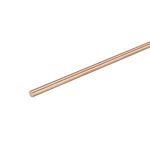 sourcing map 3mm Diameter 100mm Length Solid Copper Round Rod Lathe Bar Stock for DIY Craft CNC Cutting
