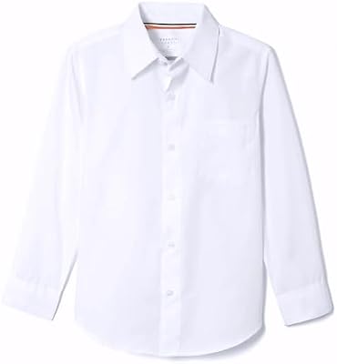 French Toast Boys' Expandable Collar Button Down Dress Shirt with Long Sleeves (Standard & Husky), W...