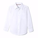 French Toast - Camisa clásica de Manga Larga para niño, confeccionada en popelín, Blanco, 8