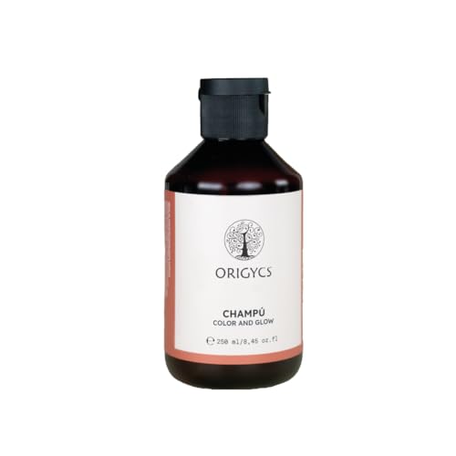 Origycs Champú Color and Glow 250ml - Colores Más Duraderos y Brillantes | Con Uva y Romero | Sin Sulfatos ni Siliconas, Vegano, 93.6% Natural