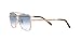 Ray-Ban RB3636 New Caravan Square Sunglasses, Rose Gold/Clear Gradient Blue, 55 mm