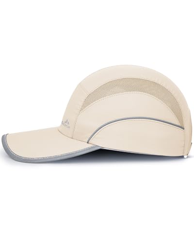 Image of GXCROR Quick-Dry Running Hat for Men & Women - UPF 50+ Breathable Mesh, Reflective Sports Cap for Outdoor, Hiking