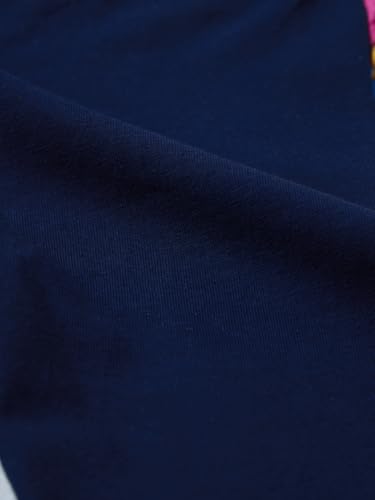 Image of The Souled Store Swirl Girls Navy Blue Solid Cotton Leggings (2-8 Yrs)
