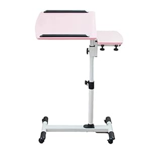 WJFTODAY Überbetttisch Höhenverstellbarer Laptop Tisch mit Rollen