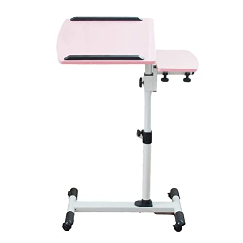 WJFTODAY Überbetttisch Höhenverstellbarer Laptop Tisch mit Rollen