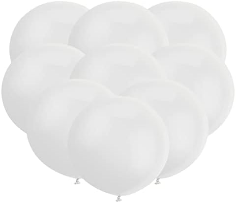 GuassLee 18 Inch Big Balloon Latex Giant Balloon Jumbo Thick Balloons for Photo Shoot/Birthday/Wedding Party/Festival/Event/Carnival Decorations 30ct/Pack White