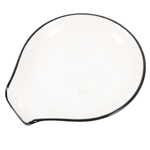 HOLIDYOYO Reposa Cucharas De Cerámica Con Borde Negro Soporte Reutilizable Para Utensilios De Cocina Encimeras y Mesas Diseño Compacto Para Uso Diario y Almacenamiento Fácil