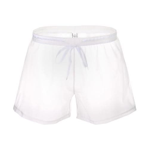 Men's Beach Waterproof Swim Trunks, Sexy See Through Athletic Surfing Shorts for Poolside Party