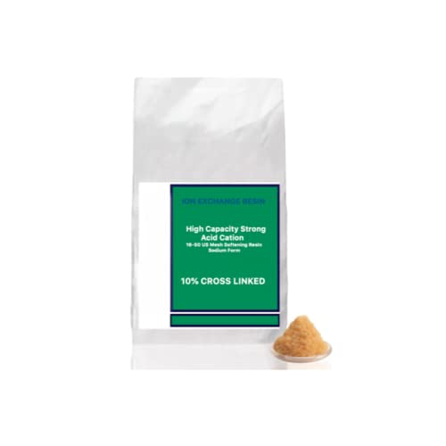 Water Softening Resin (5 lbs) Upgraded 10% Cross Linked 100% Ion Exchange High Capacity Replacement Softener Resin