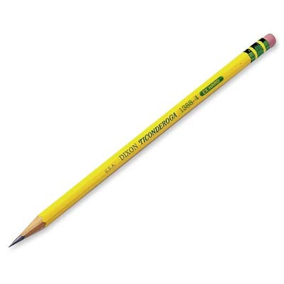 Image of Ticonderoga Wood-Cased Pencils, #4 2H Extra Hard, Yellow, 12 Count | Ideal for writing, drawing, schoolwork, classrooms and office use