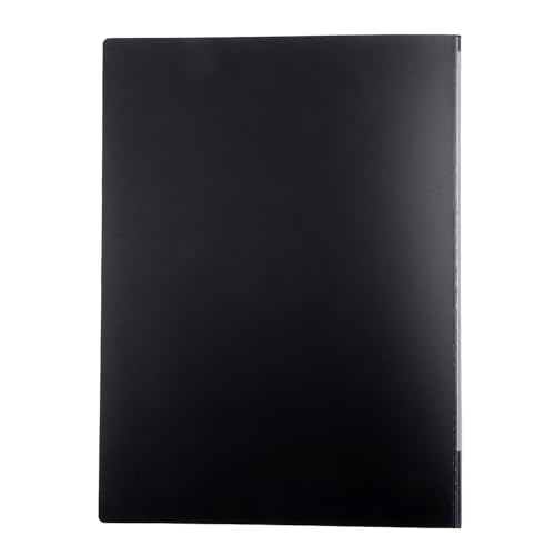 Europel Präsentationsbuch Deluxe A3-Format mit 20 Hüllen - Sichtbuch, Portfolio- und Projektordner für Besprechungen & Konferenzen - Schwarz, 112167