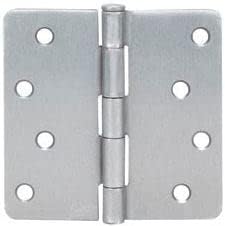 12 Pack - Cosmas Satin Nickel Door Hinge 4" Inch x 4" Inch with 1/4" Inch Radius Corners - 37663