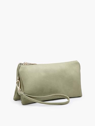 Image of JEN & CO. Riley Small Crossbody Bags Vegan Leather Wristlet Wallets Clutch Purses Shoulder Handbag for Women
