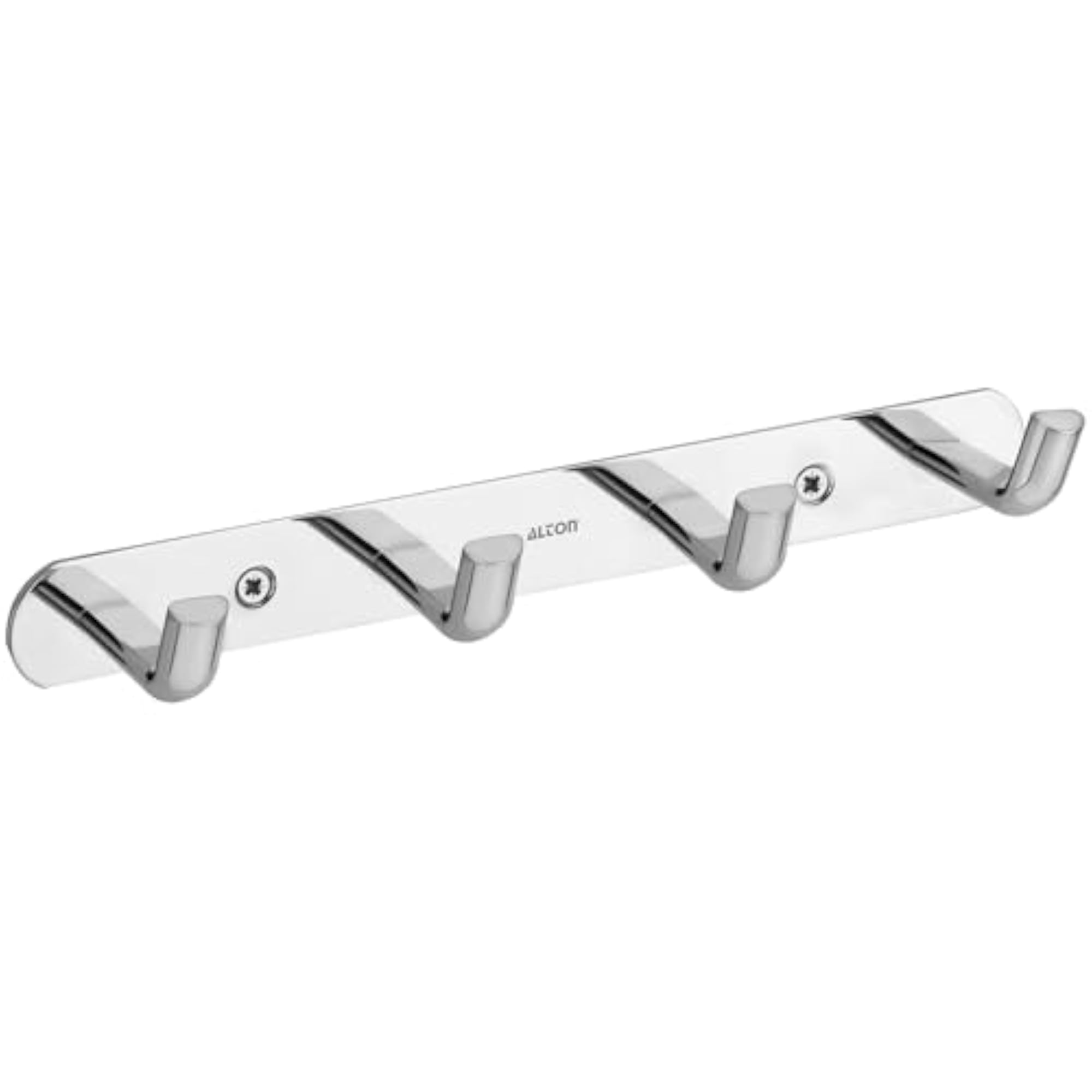 Stainless Steel 4-Pin Wall Hooks for Hanging Cloth, Silver