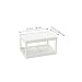 KAJHSTLOZ 1Pcs Storage Rack Double Layer White Desktop Organizer Stationery Sundries Holder Home Office Stand