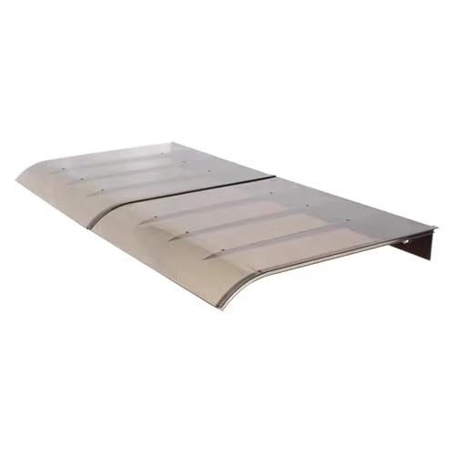 Auvent de porte incurvé haut de gamme en polycarbonate transparent durable