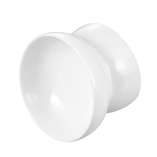 LIOOBO 犬用セラミックボウル ペットフード容器 小型犬用ボウル 皿 なめる パピーハブボウル こぼれる ペット用給餌ボウル 犬の餌箱 ペットセラミックフィーダー ペットフィーダー 白い