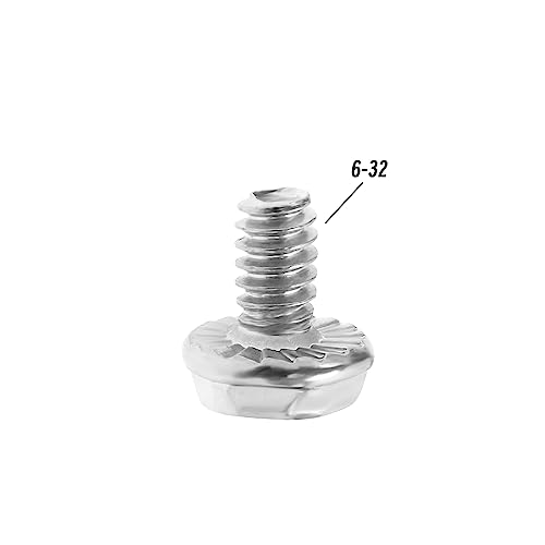 Create idea 100Pcs Toothed Hex 6/32 Screws Motherboard Mounting Screws 6/32 Hard Drive PC Case Screws Plated Steel Accessories for Computer Silver - Image 4