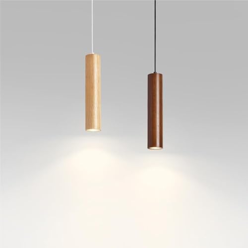 Lámparas colgantes LED minimalistas de madera para iluminación de cocinas 4