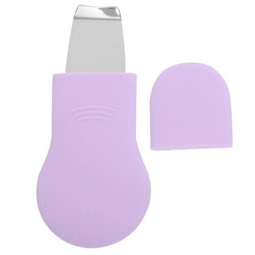 COHEALI Raspador de Puntos Negros de Doble Cabezal de Metal, Espátula Extractora Facial Morada, Herramienta Limpiadora Manual para Limpieza Profunda de Portátil