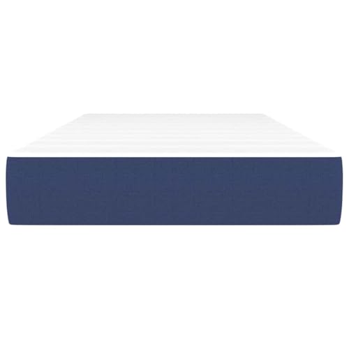 Taschenfederkernmatratze Mittel Blau 120x190x20 cm Stoff Kaltschaummatratze Komfortmatratze Federkernmatratze Schlafmatratze für Erwachsene Gäste – Bild 4