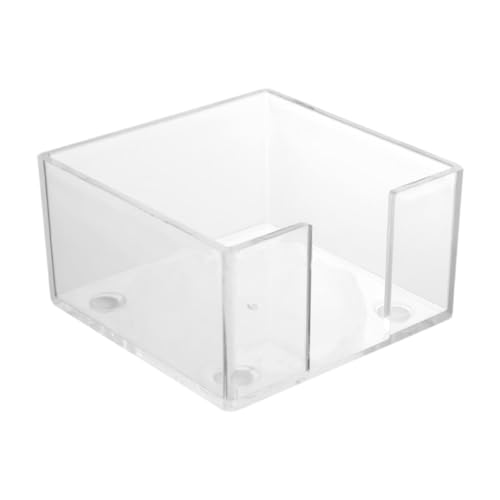 Etyldya アクリル製付箋ホルダー セルフスティッキーメモ帳ホルダー 透明ケース メモディスペンサー 同僚用 家庭用 3x3インチ メモ帳 仕事用