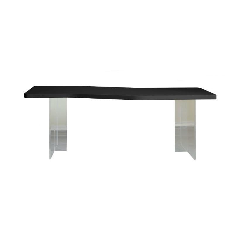 Schreibtisch Acryl Massivholz Schreibtisch Einfacher Moderner Schwarzer Computertisch Rechteckiger Werkbank Büroschreibtisch Büro Desk(A,180 * 80 * 75cm)