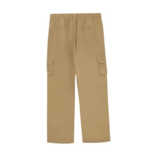 Work Pants for Men Elastic Waist Baggy Cargo Pants Relaxed Fit Outdoor Rip Stop Tactical Travel Fishing Hiking Pants3