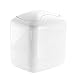 MetroDecor mDesign Wastebasket Trash Can for Bathroom Vanity Countertops, White